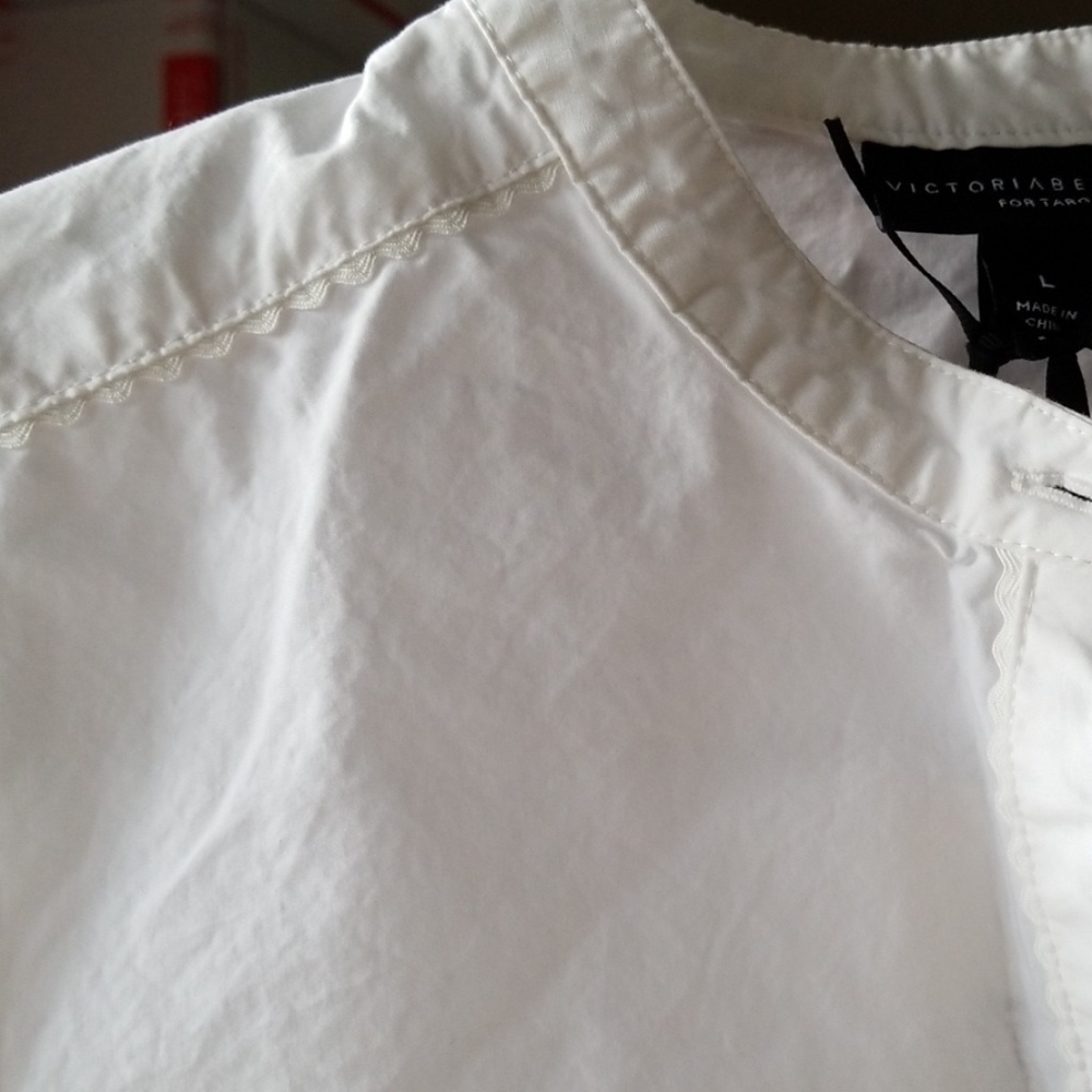 HP Victoria Beckham Half Button Up Long Sleeve Top - Picture 6 of 6